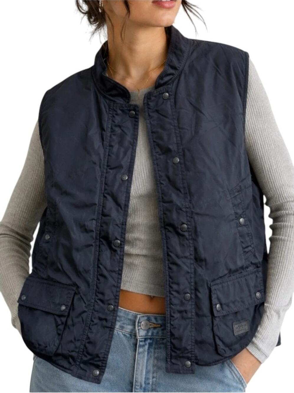 Lauren Ralph Lauren Vintage Black Nylon Utility Vest